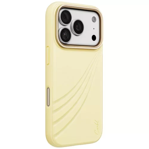 Uniq Coehl Serina Magnetic Charging iPhone 18 Pro / 17 Pro tok, sárga