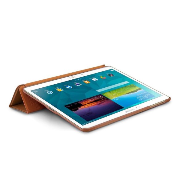 VRS Design (VERUS) Galaxy Tab PRO 8.4 Saffiano K1 mágneses oldalra nyíló tok, barna