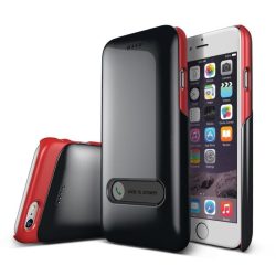   VRS Design (VERUS) iPhone 6 Slim Hard Slide hátlap, tok, metálfekete-piros