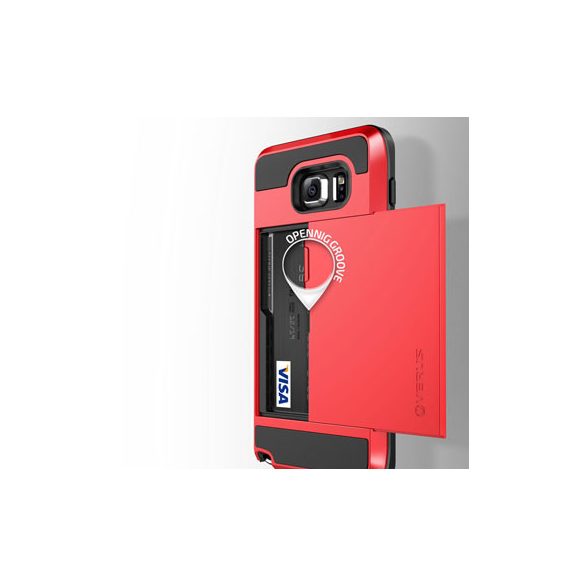 VRS Design (VERUS) Samsung Galaxy Note 5 Damda Slide hátlap, tok, piros
