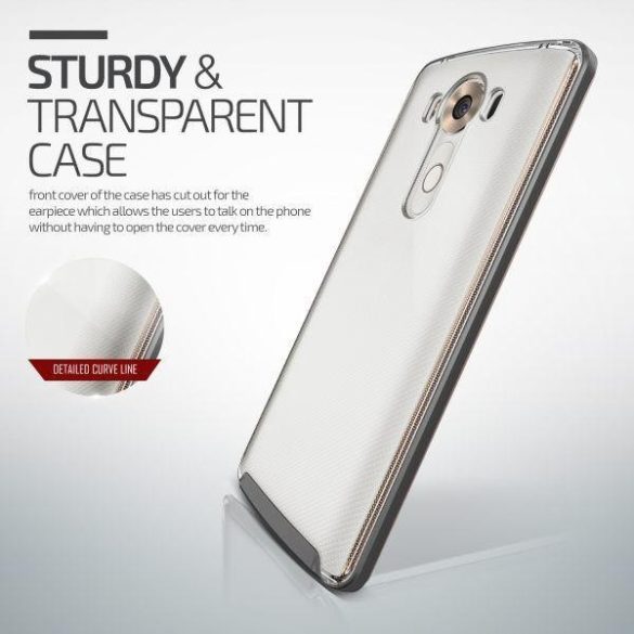 VRS Design (VERUS) LG V10 Crystal Bumper hátlap, tok, acélezüst