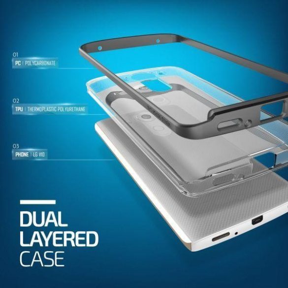 VRS Design (VERUS) LG V10 Crystal Bumper hátlap, tok, acélezüst