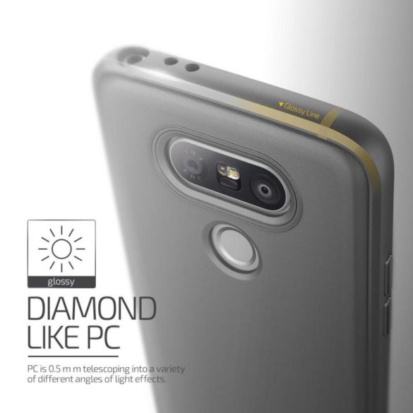 VRS Design (VERUS) LG G5 Single Fit hátlap, tok, sötétszürke