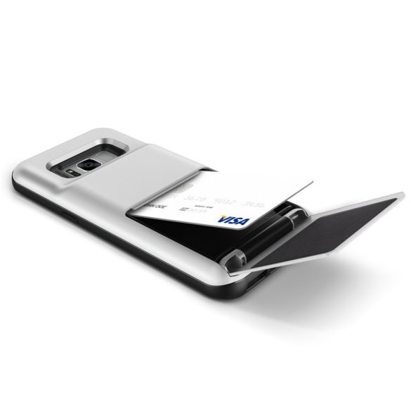 VRS Design (VERUS) Samsung Galaxy S8 Plus Damda Folder hátlap, tok, ezüst