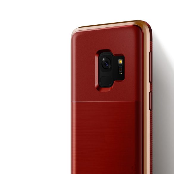 VRS Design (VERUS) Samsung Galaxy S9 High Pro Shield hátlap, tok, piros-arany
