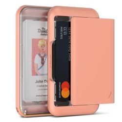   VRS Design (VERUS) D. Wallet Glide Type Plain oldalra nyitható kártyatartó (max 6 kártya), barack rózsaszín