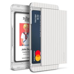   VRS Design (VERUS) D. Wallet Slim Glide Type Stripe oldalra nyitható kártyatartó (max 2 kártya), fehér