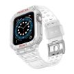 Protect óraszíj Band tok Wristband Apple Watch 7/ 6/ 5/ 4/ 3/ 2/ SE (45/ 44/ 42mm) tok Armor Watch Cover Transparent