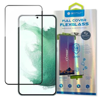   Bestsuit 3D Edge Nano Flexi Glass üveg film teljes képernyős fólia, átlátszó edzett üvegfólia Samsung Galaxy S22 Plus, átlátszó