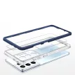 Clear 3in1 Case Samsung Galaxy S22 Ultra ütésálló hátlap, tok, átlátszó-kék