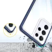 Clear 3in1 Case Samsung Galaxy S22 Ultra ütésálló hátlap, tok, átlátszó-kék