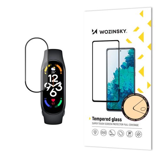 Wozinsky Full Glue Xiaomi Mi Band 7 fekete edzett üvegfólia