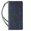 Magnet Strap Case iPhone 14 Flip Wallet Mini Lanyard Stand tok, kék