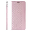Magnet Strap Case iPhone 14 Pro Max Flip Wallet Mini Lanyard Stand tok, rózsaszín