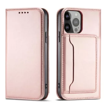   Magnet Case Samsung Galaxy S23 Plus oldalra nyíló tok, rózsaszín