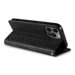 Magnet Strap oldalra nyíló tok Samsung Galaxy S23 Flip Wallet Mini Lanyard Stand, fekete