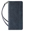 Magnet Strap oldalra nyíló tok Samsung Galaxy S23 Plus Flip Wallet Mini Lanyard Stand, kék