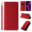 Magnet Strap oldalra nyíló tok Samsung Galaxy S23 Plus Flip Wallet Mini Lanyard Stand, piros