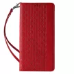 Magnet Strap oldalra nyíló tok Samsung Galaxy S23 Plus Flip Wallet Mini Lanyard Stand, piros
