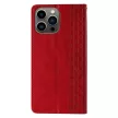 Magnet Strap oldalra nyíló tok Samsung Galaxy S23 Plus Flip Wallet Mini Lanyard Stand, piros