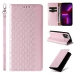 Magnet Strap oldalra nyíló tok Samsung Galaxy S23 Plus Flip Wallet Mini Lanyard Stand, rózsaszín