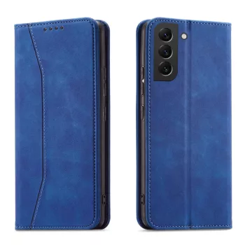   Magnet Fancy Case Samsung Galaxy S23 Plus oldalra nyíló tok, kék