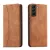 Magnet Fancy Case Samsung Galaxy S23 Plus oldalra nyíló tok, barna