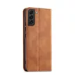 Magnet Fancy Case Samsung Galaxy S23 Plus oldalra nyíló tok, barna