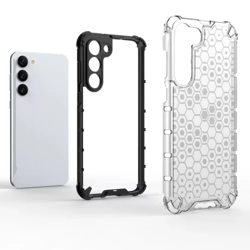Honeycomb Case Samsung Galaxy S23 Plus ütésálló hátlap, tok, átlátszó
