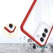 Clear 3in1 Case Samsung Galaxy S23 Plus ütésálló hátlap, tok, átlátszó-piros