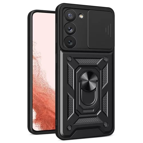 Hybrid Armor Tough Rugged Samsung Galaxy S23 Plus ütésálló hátlap, tok, fekete