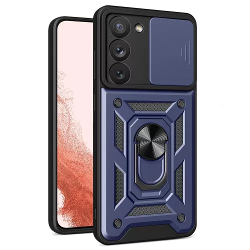 Hybrid Armor Tough Rugged Samsung Galaxy S23 Plus ütésálló hátlap, tok, kék