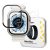 Wozinsky Full Glue Tempered Glass Apple Watch Ultra 1/ 2 49mm 9H Full Screen Tempered Glass with tok, fekete Frame
