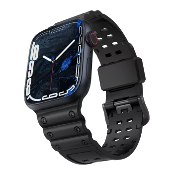   Triple Protection óraszíj Apple Watch SE óraszíj, 9, 8, 7, 6, 5, 4, 3, 2, 1 (41, 40, 38 mm), fekete