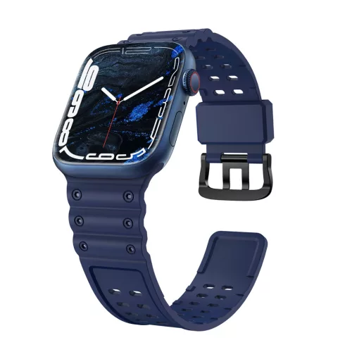 Triple Protection óraszíj Apple Watch SE óraszíj, 9, 8, 7, 6, 5, 4, 3, 2, 1 (41, 40, 38 mm), sötétkék
