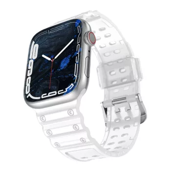   Triple Protection óraszíj Apple Watch SE Band, 9, 8, 7, 6, 5, 4, 3, 2, 1 (41, 40, 38 mm), átlátszó