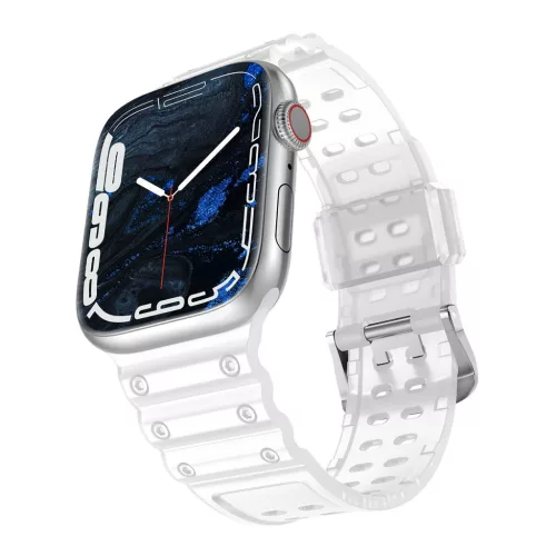 Triple Protection óraszíj Apple Watch SE Band, 9, 8, 7, 6, 5, 4, 3, 2, 1 (41, 40, 38 mm), átlátszó