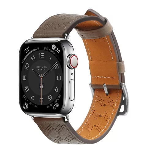 Leather bőr óraszíj Apple Watch SE, 9, 8, 7, 6, 5, 4, 3, 2, 1 (41, 40, 38 mm), barna