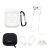Silicone Case Set AirPods 2 / AirPods 1 + Case / Ear Hook / Neck Strap / Watch Strap Holder / Carabiner tok, fehér
