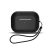 Silicone case AirPods 1 / AirPods 2 + wrist strap lanyard tok, fekete