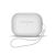 Silicone case AirPods 1 / AirPods 2 + wrist strap lanyard tok, fehér