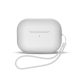 Silicone case AirPods 1 / AirPods 2 + wrist strap lanyard tok, fehér