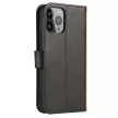 Wallet Case with Stand iPhone 15 Plus Magnet Case tok, fekete
