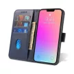 Wallet Case with Stand iPhone 15 Plus Magnet Case tok, kék