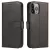 Wallet Case with Stand iPhone 15 Pro Magnet Case tok, fekete