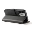 Wallet Case with Stand iPhone 15 Pro Magnet Case tok, fekete