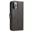 Wallet Case with Stand iPhone 15 Pro Magnet Case tok, fekete