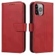Wallet Case with Stand iPhone 15 Pro Max Magnet Case tok, piros