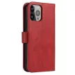 Wallet Case with Stand iPhone 15 Pro Max Magnet Case tok, piros