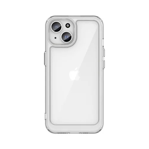 iPhone 15 Plus Outer Space reinforced case with flexible frame tok, átlátszó